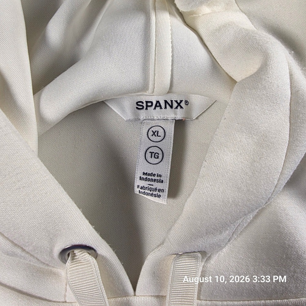 Spanx AirEssentials Sleeveless Hoodie White XL Activewear Loungewear Top - Picture 2 of 3